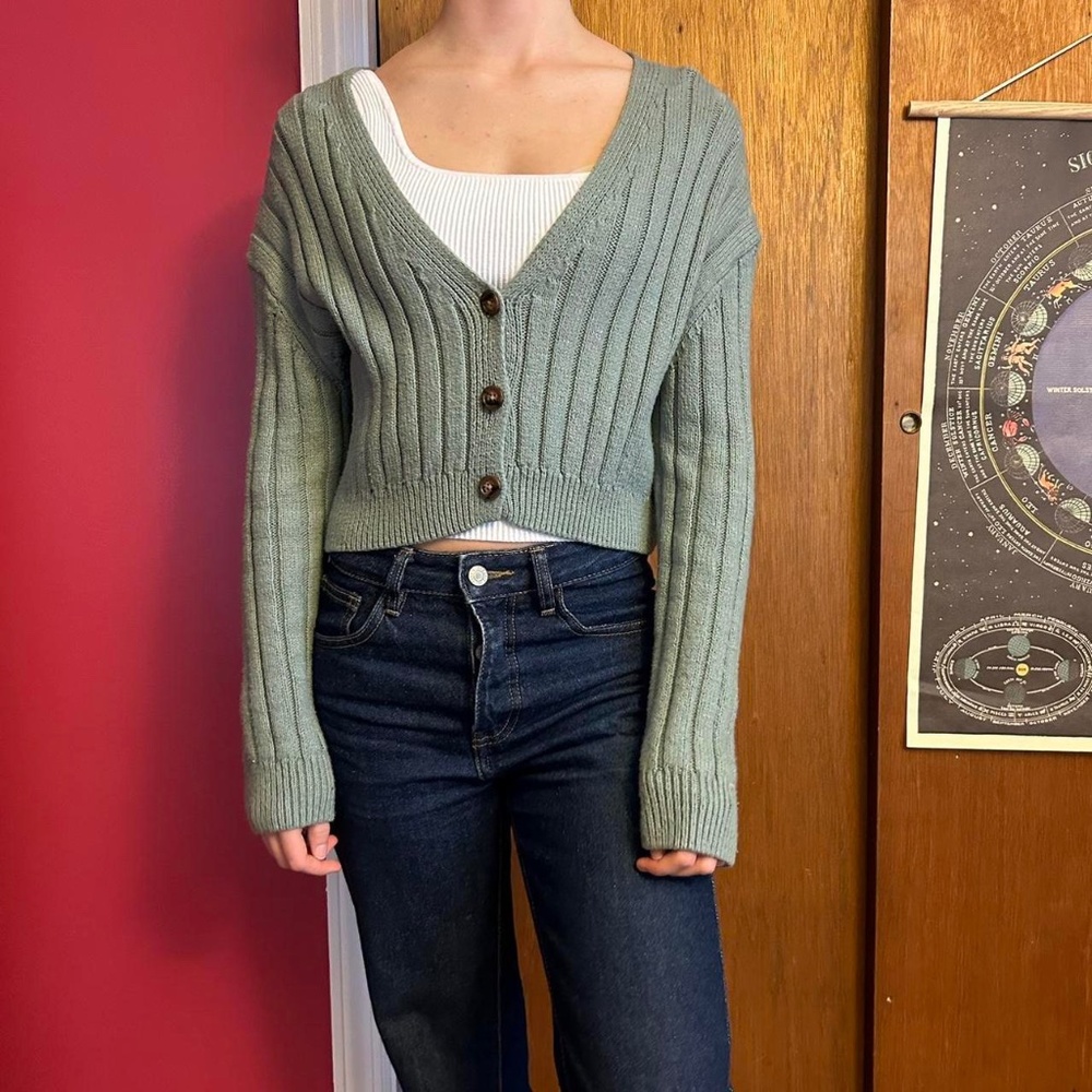 Green Cardigan - Size XS from Garage